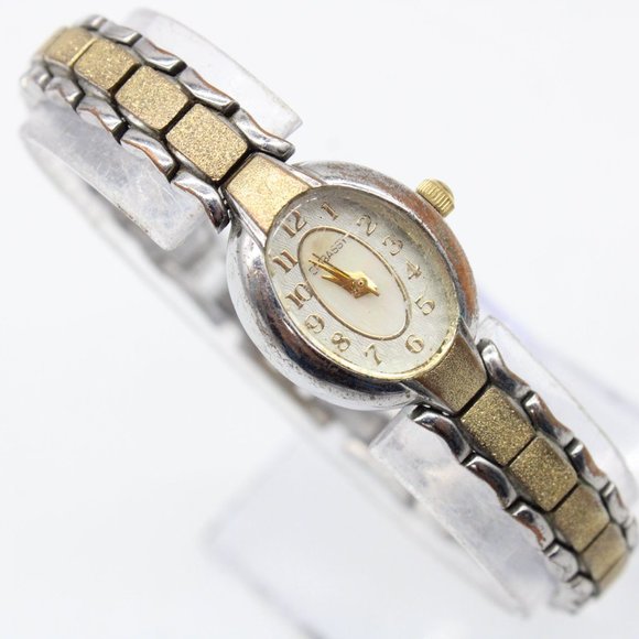 Vintage EMBASSY By Gruen Watch Womens Multi Toned Stainless Steel Oval Dial - Picture 1 of 8